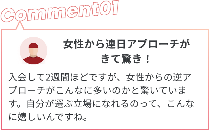 女性から連日アプローチがきて驚き！.6万人が参加中